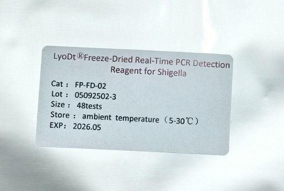 Kit per test rapido per la sicurezza alimentare che offre facilità e trasporto senza catena del freddo per la rilevazione di Shigella mediante PCR in tempo reale